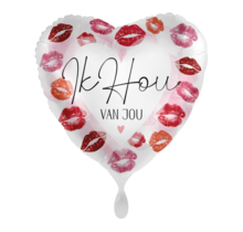 Folieballon Ik hou van Jou kusjes 45cm