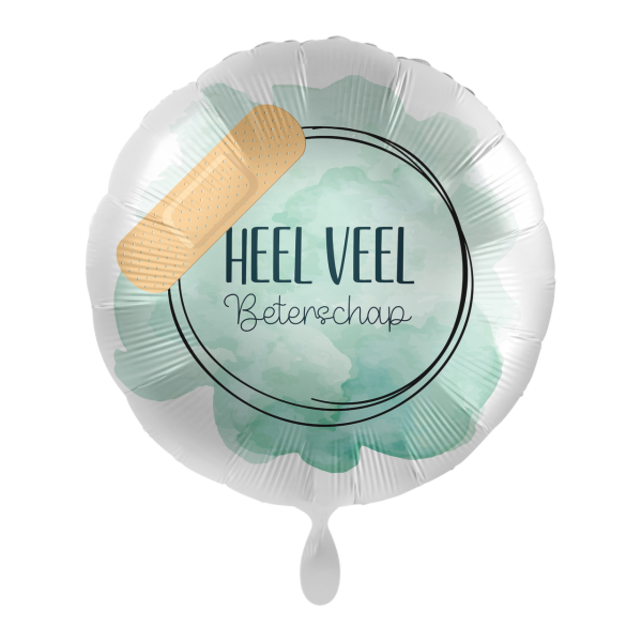 Folieballon Heel veel beterschap rond 45cm