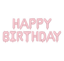 Happy Birthday folieballonnen Roze 340x25cm
