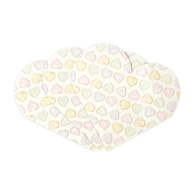 Servetten Watercolor Hearts 20 stuks 33x33cm