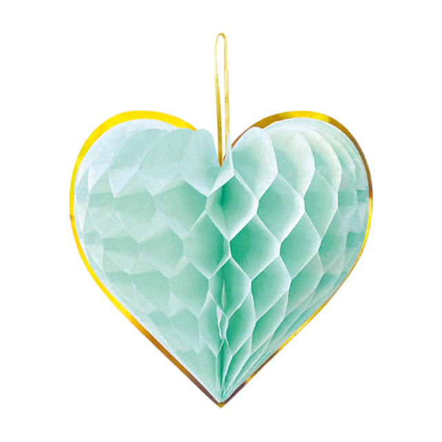 Honeycombs Watercolor Hearts 4 stuks 23cm