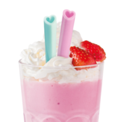 Herbruikbare silicone rietjes Watercolor Hearts 8 stuks Herbruikbare silicone rietjes Watercolor Hearts 8 stuks