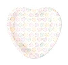 Papieren borden Watercolor Hearts 8 stuks 23cm