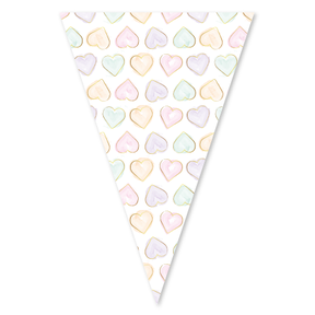 Papieren vlaggenlijn Watercolor Hearts 6m