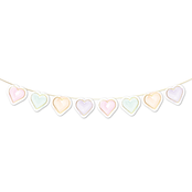 Papieren hartjes slinger Watercolor Hearts 2m