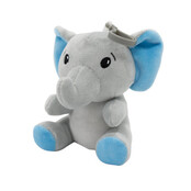 Pluche olifant ballongewicht blauw 2-in-1 – 11 cm – voor 20 ballonnen