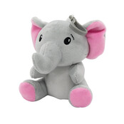 Pluche olifant ballongewicht roze 2-in-1 – 11 cm – voor 20 ballonnen