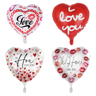 Liefde folieballonnen met helium 