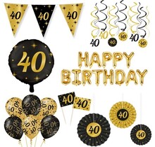 Classy Party 40 jaar verjaardag versiering pakket XL