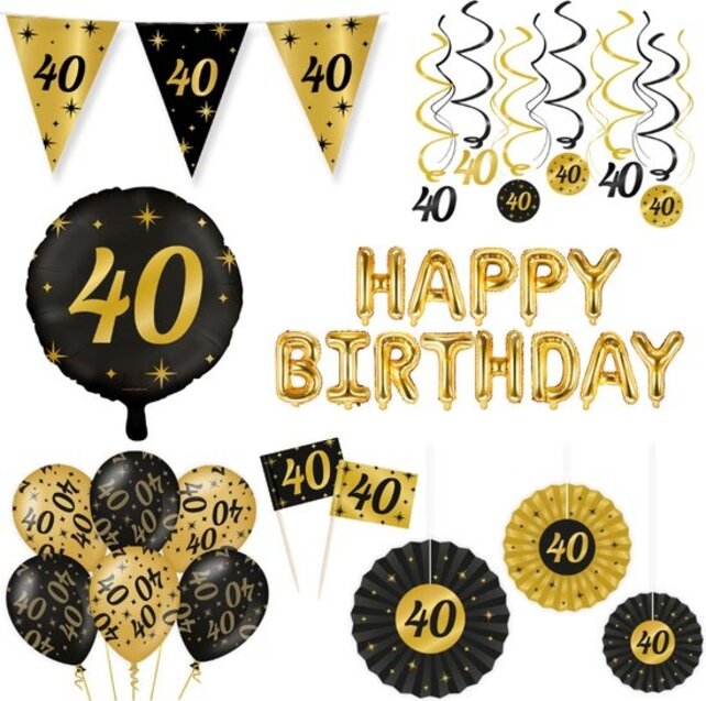 Classy Party 40 jaar verjaardag versiering pakket XL