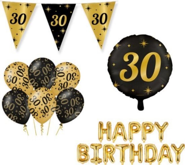 Classy Party 30 jaar verjaardag versiering pakket M