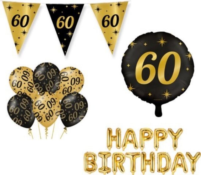 Classy Party 60 jaar verjaardag versiering pakket M