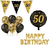 Classy Party 50 jaar verjaardag versiering pakket M Classy Party 50 jaar verjaardag versiering pakket M