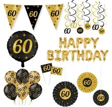 Classy Party 60 jaar verjaardag versiering pakket XL