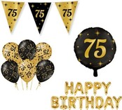Classy Party 75 jaar verjaardag versiering pakket M