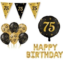 Classy Party 75 jaar verjaardag versiering pakket M