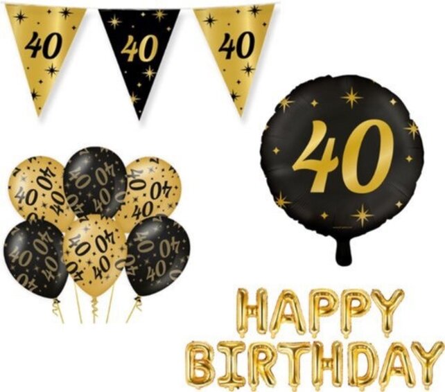 Classy Party 40 jaar verjaardag versiering pakket M