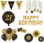 Classy Party 21 jaar verjaardag versiering pakket XL