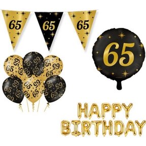 Classy Party 65 jaar verjaardag versiering pakket M