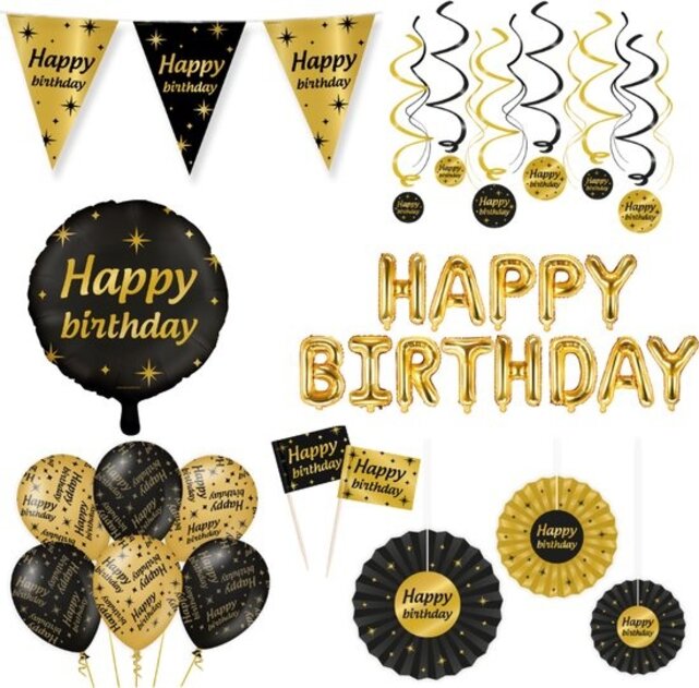 Classy Party Happy Birthday verjaardag versiering pakket XL