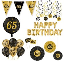 Classy Party 65 jaar verjaardag versiering pakket XL