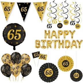Classy Party 65 jaar verjaardag versiering pakket XL
