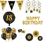Classy Party 18 jaar verjaardag versiering pakket XL