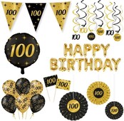 Classy Party 100 jaar verjaardag versiering pakket XL