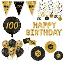Classy Party 100 jaar verjaardag versiering pakket XL