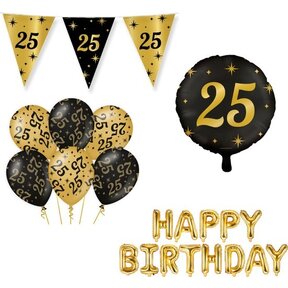 Classy Party 25 jaar verjaardag versiering pakket M
