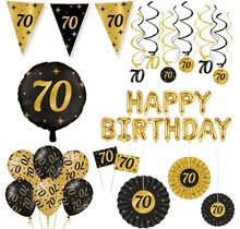 Classy Party 70 jaar verjaardag versiering pakket XL