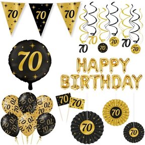 Classy Party 70 jaar verjaardag versiering pakket XL