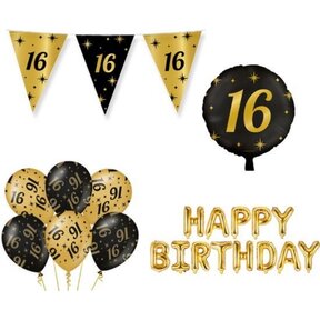 Classy Party 16 jaar verjaardag versiering pakket M