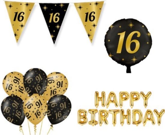 Classy Party 16 jaar verjaardag versiering pakket M
