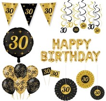 Classy Party 30 jaar verjaardag versiering pakket XL