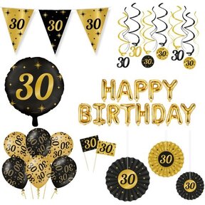 Classy Party 30 jaar verjaardag versiering pakket XL
