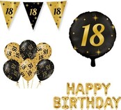 Classy Party 18 jaar verjaardag versiering pakket M Classy Party 18 jaar verjaardag versiering pakket M