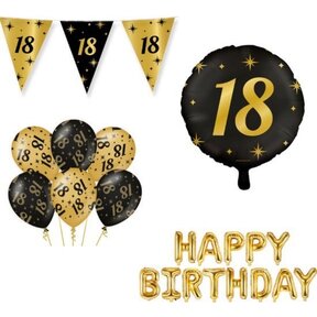 Classy Party 18 jaar verjaardag versiering pakket M