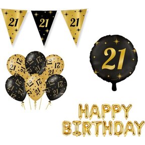 Classy Party 21 jaar verjaardag versiering pakket M