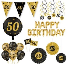 Classy Party 50 jaar verjaardag versiering pakket XL