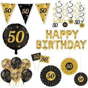 Classy Party 50 jaar verjaardag versiering pakket XL