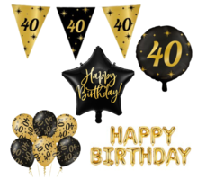 Classy Party 40 jaar verjaardag versiering pakket M2