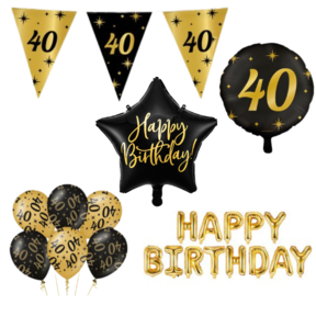 Classy Party 40 jaar verjaardag versiering pakket M2