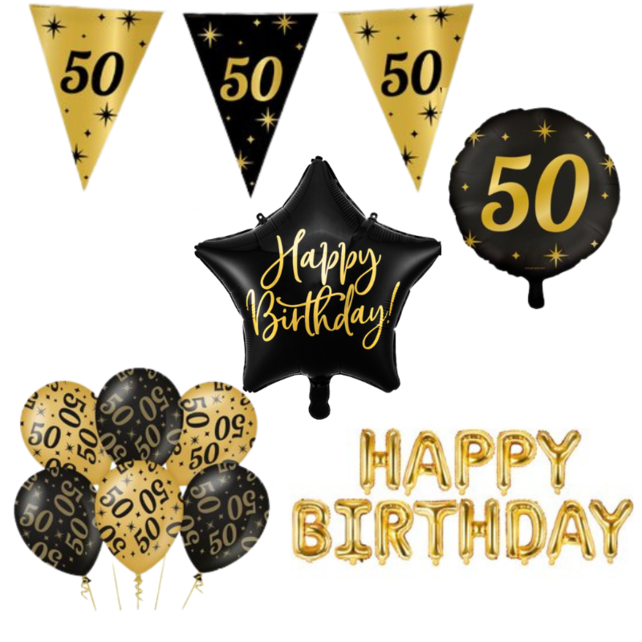 Classy Party 50 jaar verjaardag versiering pakket M2