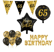 Classy Party 65 jaar verjaardag versiering pakket M2