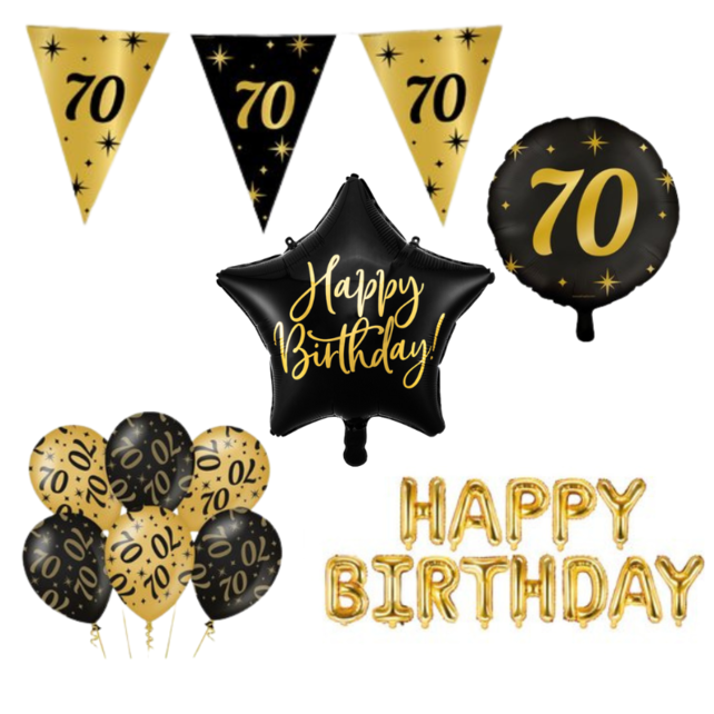 Classy Party 70 jaar verjaardag versiering pakket M2