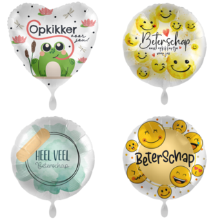Beterschap folieballonnen met helium