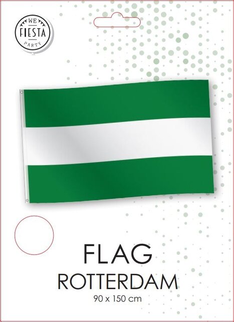 Vlag Rotterdam 150x90 cm – Groen-Wit Rotterdamse Stijl Vlag Rotterdam 150x90 cm – Groen-Wit Rotterdamse Stijl