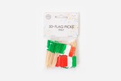 Cocktailprikkers Italië 50 stuks – Groen Wit Rood Decoratie