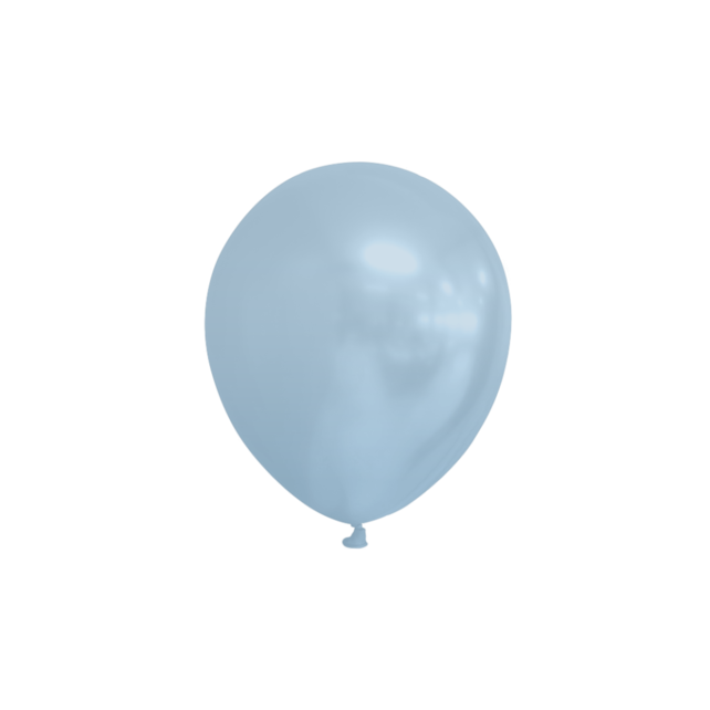 Parel Lichtblauwe Ballonnen 13 cm – 100 stuks – Zachte Glans